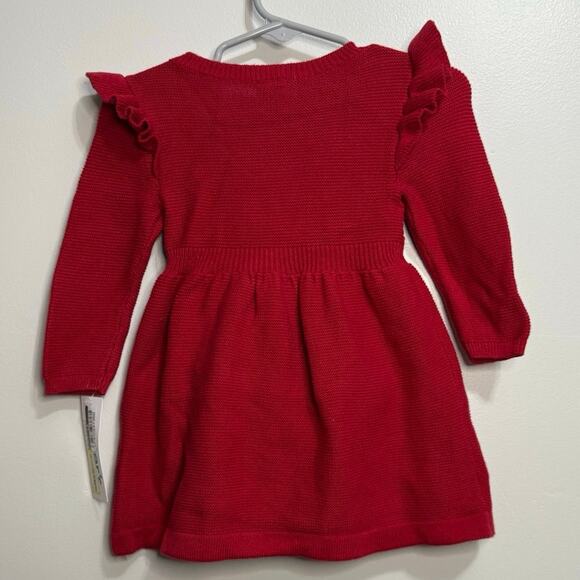 Carter’s 9 Months Red Knit Holiday Dress - Picture 2 of 2